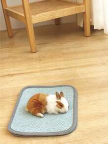 Pet Cooling Mat Is A Cool, Breathable, Non-Slip Bamboo Mat,Hamster Cage Accessory, A Pet Cooling Mat Bed,It Is Suitable For Guinea Pigs,Chinchillas, Rabbits, And Other Small Pets, Making It An Ideal Choice For Summer Pet Mattresses. - Multicolor - View 6
