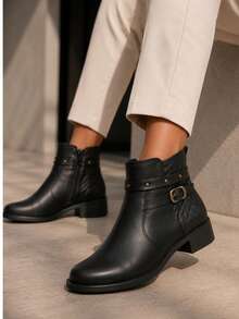 Dahazzi Women's Ankle Boot, Super Comfortable, Short Shaft, Low Heel, SCH11300, Black - màu đen - Xem 1