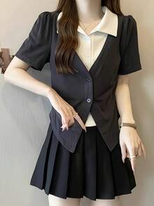 Women Tops - Dark Grey - View 3