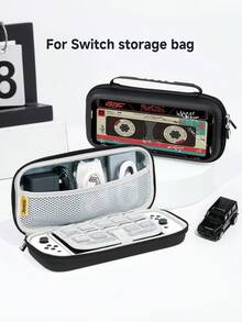 1pc Retro Cassette Tape Pattern Compatible Protective Case For Nintendo Switch 2/Switch NS/Switch OLED, New Generation, Black, TPU Soft Shell, Universal Controller Protective Cover, Switch Accessories, Anti-Drop, Anti-Slip, Scratch-Resistant, Stylish - Multicolor - View 7
