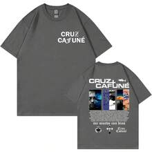 Nouvelle collection été 2026 : T-shirt merch de l'album Rapper Cruz Cafune, vêtements Harajuku Hip Hop, t-shirts à manches courtes pour hommes et femmes, mode décontractée, t-shirts en coton, tops pour femmes, magliette particolari, streetwear donna, y2k - Noir - Voir 11