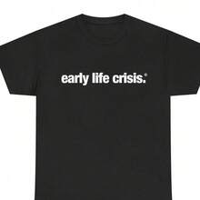 Nettspend Early Life Crisis Osamason Tour Merch T-Shirts Tees Black Retro Music Fan Gift, Hip Hop Apparel Merch Vintage 90S Fashion Top,Summer T Shirts,Tops For Women. - Black - View 1
