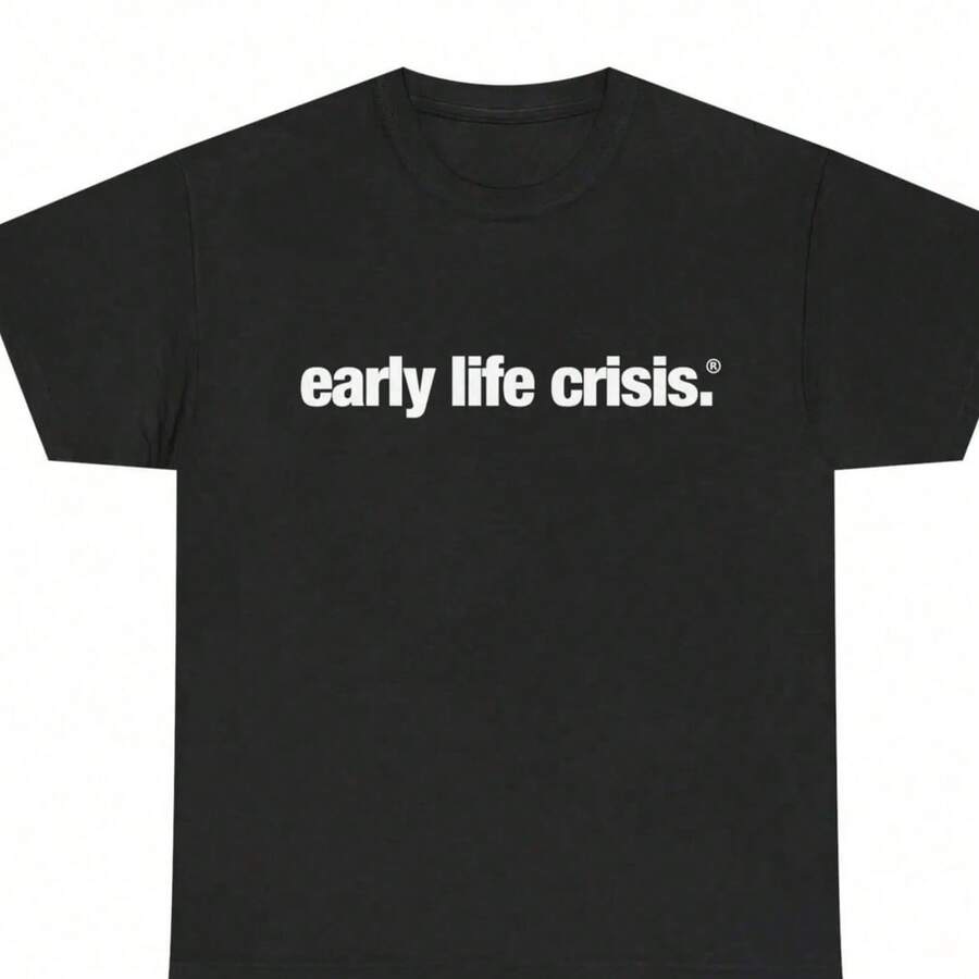 Nettspend Early Life Crisis Osamason Tour Merch T-Shirts Tees Black Retro Music Fan Gift, Hip Hop Apparel Merch Vintage 90S Fashion Top,Summer T Shirts,Tops For Women. - Black - View 1