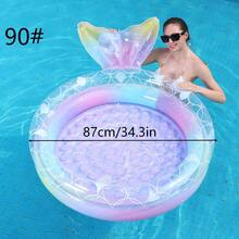 Inflatable Mermaid Pool Backyard Round Swimming Pool, Suitable For Boys And Girls, Children's Garden Round Swimming Pool, Summer Indoor And Outdoor Beach Floating Toy - Multicolor - View 6