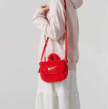 Túi đeo vai/túi xách Nike Serpenti thuộc bộ sưu tập năm mới, kiểu dáng tối giản, thời trang, chất liệu vải, dành cho nữ, màu đỏ. - Đỏ - Xem 2