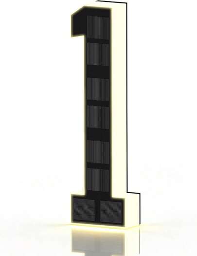 2026 New Outdoor House Numbers, Light Up Address Numbers For House, No Drill Adhesive Or Screw Mount, IP65 Waterproof LED Illuminated Modern Address Sign, Dusk To Dawn