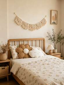 Boho Macrame Tassel Garland Nursery Wall Decor, Handmade Woven Hanging For Baby Room, Crib Background, Photo Display & Kids Room Decorati - Decorate - View 6