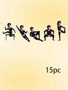 5/10/15 cái Banner tiệc nam vận động viên thể dục tùy chỉnh ảnh, Banner nhào lộn mặt hài hước cá nhân hóa với các chi tiết cắt lấp lánh, Banner lấp lánh cho lễ kỷ niệm trẻ em/thanh thiếu niên, tiệc độc thân cô dâu và đêm hội con gái - Nhiều màu - Xem 15