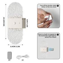 Crystal Motion Sensor Wall Lamp, Acrylic Wall Light, Wireless LED Wall Light, Battery-Powered Night Light, Suitable For Hallways, Bathrooms, Bedrooms, Kitchens, Cabinets, Stairs, Entrances, Bedside, Tables, Closets, Home Decoration, Living Room - Circular Multicolor - View 12