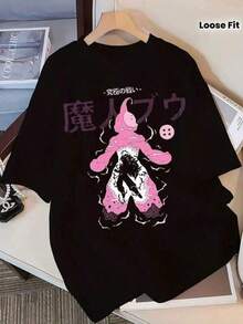 T-shirt unisex per uso quotidiano ispirata all'anime Majin Buu, vestibilità ampia e moderna ispirata all'anime, in morbido cotone, perfetta per essere indossata a strati in autunno e in inverno. Traspirante, Abbigliamento per Climi Caldi, Simpatico e Divertente, T-Shirt Unisex da Uomo per Attività all'Aperto con Stampa Dragon-Orbs, T-Shirt Casual a Maniche Corte, T-Shirt con Stampa Eroe , Top Leggero e Traspirante, T-Shirt con Stampa Personaggio Dragon-Orbs, Top Sportivo ad Asciugatura Rapida - nero - Visualizzare 7