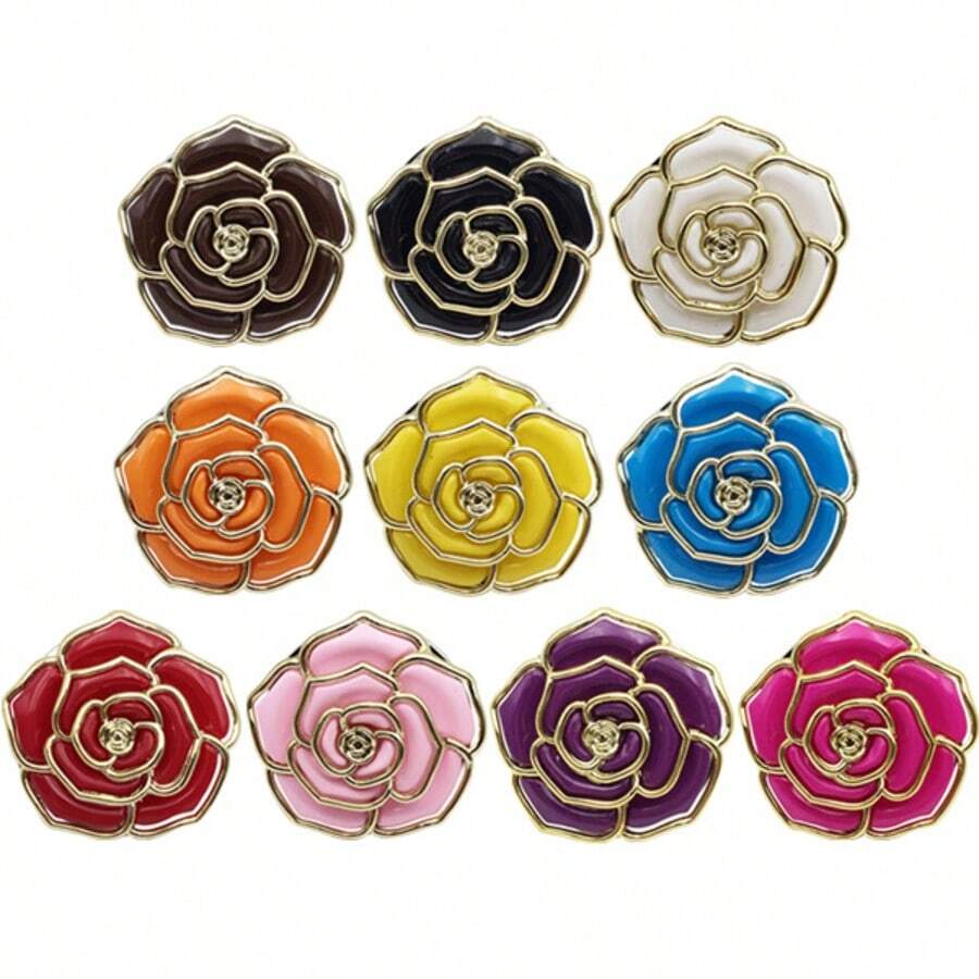 1pc Rose Flower Purse Hanger, Portable Table Edge Bag Hook, No Glue Stable Gravity Hook, Decorative Handbag Holder For Office, Restaurant, Travel And Daily Use