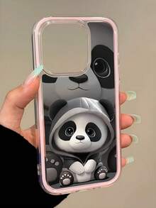 1pc Cute Panda Soft TPU Shockproof Minimalist 2-In-1 Full Coverage Phone Case, Compatible With Apple 17, 16, 15, 14, 13, 12, 11 Pro Max, Air, And Series - Multicolor - View 5
