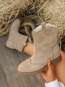 ETHZUDFKL Giày bốt cao bồi nữ phong cách vintage phương Tây, thiết kế đinh tán rỗng, bốt da lộn giả cao cổ trung, gót thấp dày, mặc thường ngày, giày thời trang thu/đông, bốt phong cách phương Tây nữ, bốt cao bồi nữ, bốt rỗng, bốt cổ ngắn, bốt cổ trung, bốt gót dày, bốt thường ngày, bốt thời trang, bốt vintage, bốt Y2K, bốt mùa thu, bốt màu nâu, bốt da lộn, bốt giá rẻ, bốt xuân/hè, bốt cổ ngắn mùa hè nữ - Màu Khaki - Xem 8