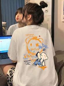 Women's T-Shirt For Spring And Summer - 白色 - 查看 1