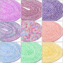 Aproximadamente 41 piezas de cuentas de vidrio rondelle de 6mm de colores variados, materiales para hacer joyas DIY para collares, pulseras, aretes - Cuentas de porcelana teñidas con agua con forma de coche para hacer tú mismo - Ver 3