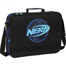 Safta Hasbro | Extraescolares Nerf Wallet Adjustable Shoulder Bag And Padded Top Handle, Main Zipper With Double Pull, Front Compartment For Cartridges, Removable Semi-Rigid Bottom - Boost - View 1