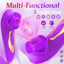 RUIJU Rose Sucking Vibrator Adult Product Sex Toy For Woman -Pulse Pure Sucker Clitoral Vibrator With 5 * 5 Suction, Clitoris Nipple Massager Sexual Toys For Women Female Couples Pleasure Vibrator For Women Sex Toy - 顏色8 - 查看 7