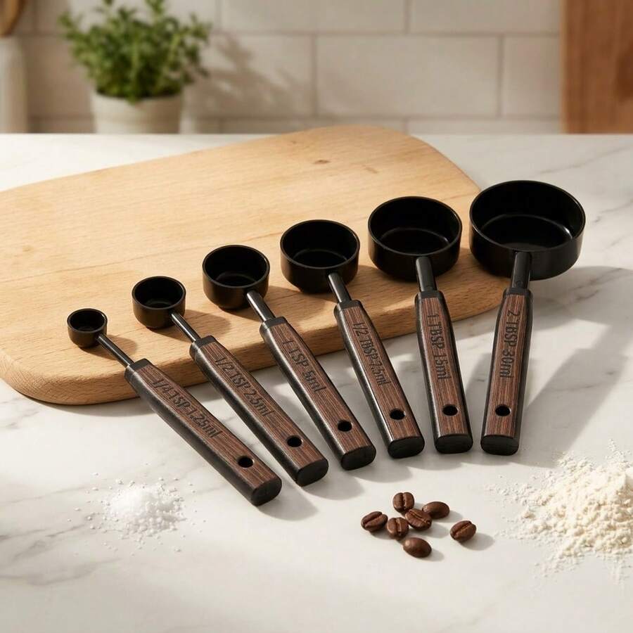 1/2/4pcs Multifunctional Plastic Measuring Spoon Set, Stackable Segmented Measuring Spoon, Coffee Salt Seasoning Measuring Spoons,Suitable For Baking&Cooking Tools In Kitchens Restaurants - Multicolor - View 1