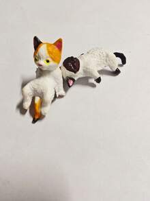 可爱睡猫汽车装饰品，汽车仪表板/电脑桌面展示装饰品，采用树脂制成，带丙烯酸双面胶带 - 彩色 - 查看 21