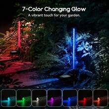 1/2pcs Solar Bubble Garden Lights, Crystal Stem 7-Color Changing LED Pathway Lights, IP65 Waterproof Auto On/Off Outdoor Landscape Lighting, Suitable For Garden, Yard, Lawn, Patio, Walkway, Wedding, Party, Holiday Decoration - Crystal Stick - View 13