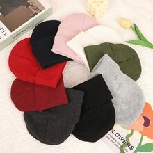 1 Buah Topi Ski Warna Polos, Topi Rajut Sederhana, Unisex, Cocok untuk Pemakaian Kasual Sehari-hari - MultiWarna - View 1