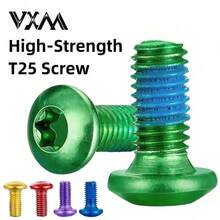 MOTSUV Mountain Bike Disc Brake Screws M5*10MM T25 Torx Fixing Screws Brake Pads Alloy Plated Colorful Anti-Slip Durable Screws Suitable For Bicycle Disc Rotors - Multicolor - View 4
