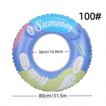 1 Stück extra dicke, bunt bedruckte aufblasbare Schwimmreifen, perfekt für Strandausflüge, Poolpartys und entspanntes Schwimmen im Pool - Verschiedenfarbig - Übersicht 5