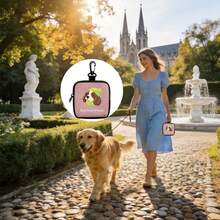 1pc Cute Dog Print Dog Treat Bag, Portable With Hook And Zipper, Dog Training Pouch, Dog Carry Snack Bag, Pet Snack Container Suitable For Taking Dogs Outdoor And Camping - Multicolor - View 1
