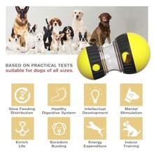 Dog Interactive Toys Dogs Puzzles Feeder Adjustable Food Dispensing Treat Dispenser Slow Feeding For IQ/Physical Training And Brain Stimulation Large Medium Small Dog - 黃色 - 查看 2