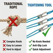 Practical Outdoor Tent Rope Accessories, Featuring Rolling Lock Design. Adjustable Telescopic Rope Hooks, Securely Fixed. Suitable For Tents, RVs And Outdoor Camping, Easy To Install And Adjust, Durable And Sturdy, Ideal For Outdoor Activities. - Multicolor - View 5