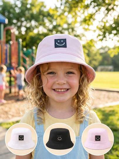 3pcs/Set Sombrero de Protección Solar para Bebé y Niño Pequeño UPF 50+ Sombrero de Verano Playa Esencial Sombrero de Cubo Sombrero de Ala Ancha Adecuado para Niños y Niñas de 0-12 Años