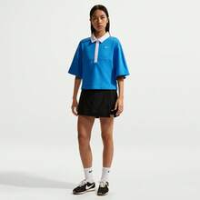 Nike Women's AS W NK STREET ESSNTL SS POLO Knit Collared Short Sleeve Tee TIF5599-435 - Blue - View 6