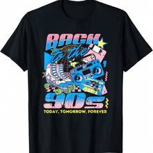 Back To The 90s Retro Vintage Party 90s T-Shirt - Black - View 1