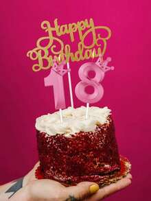 1件創意彩色皇冠數字生日蠟燭，彩色派對裝飾蠟燭 - 查看 7