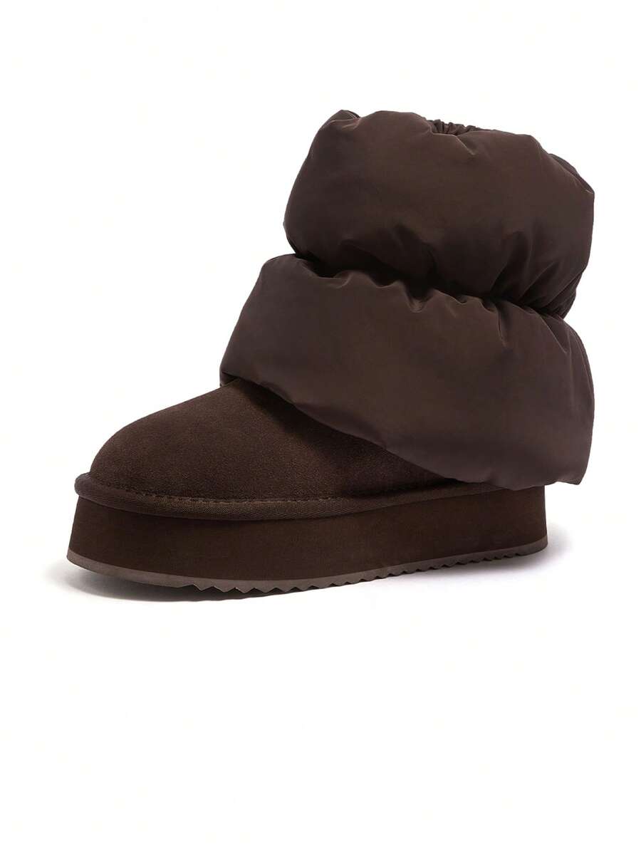 CAMEL CROWN Women's New Snow Boots, Fleece Lined Warm & Cold-Proof, Detachable Boot Covers Reversible Wear, Waterproof & Water-Resistant, Thick Sole Ankle Boots - Brown - View 1