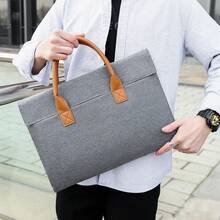 Borsa per laptop alla moda da 15,6 pollici, borsa per laptop leggera e semplice, borsa da lavoro per uomo - Grande verde - Visualizzare 4