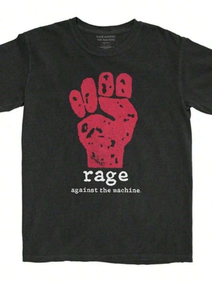Rage Against The Machine Red Fist T-Shirt NEW OFFICIAL Image 1 Of 2 - White - View 1