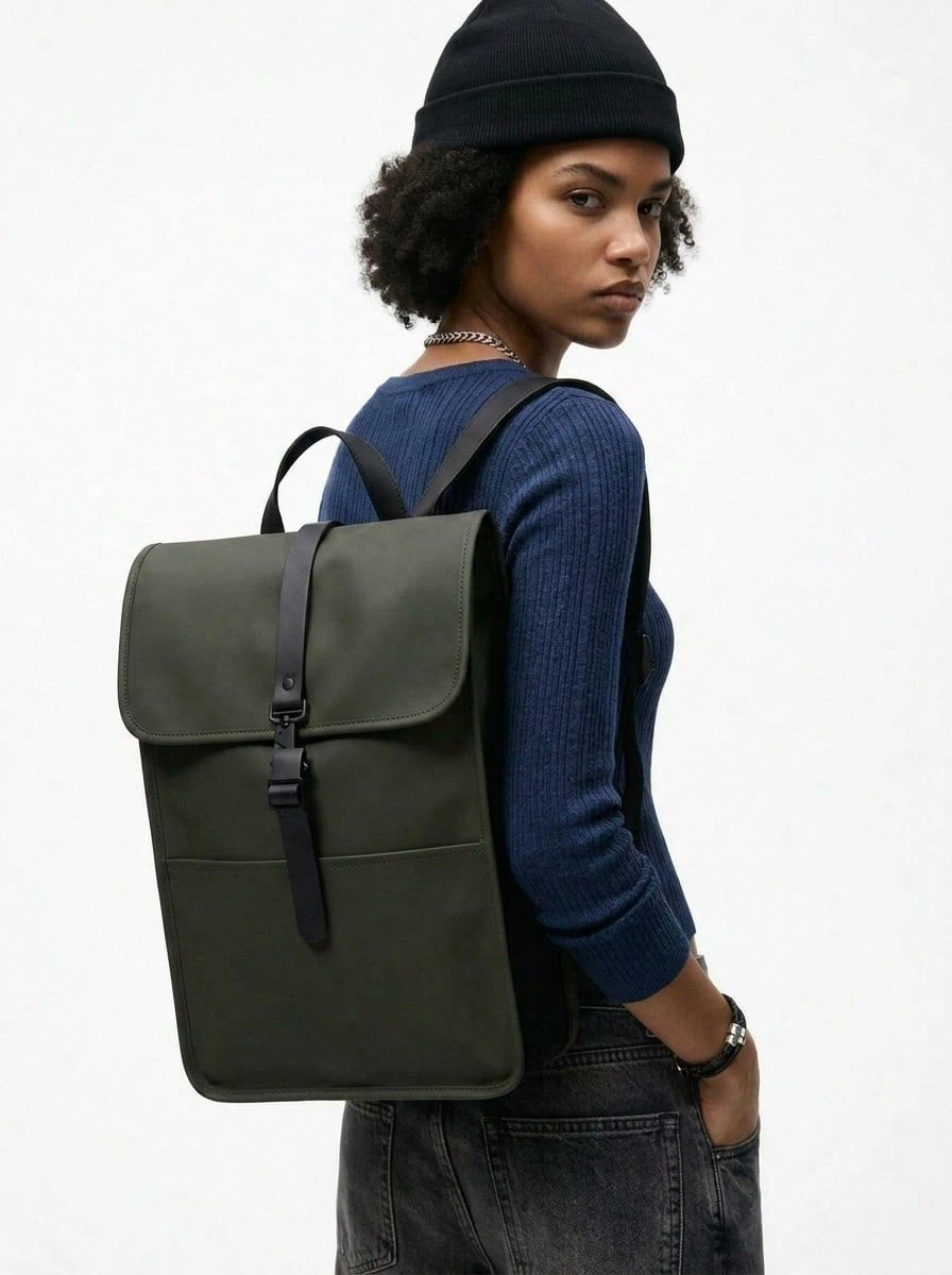 Rains W3 Unisex Backpack Green 17L - màu xanh lá - Xem 1