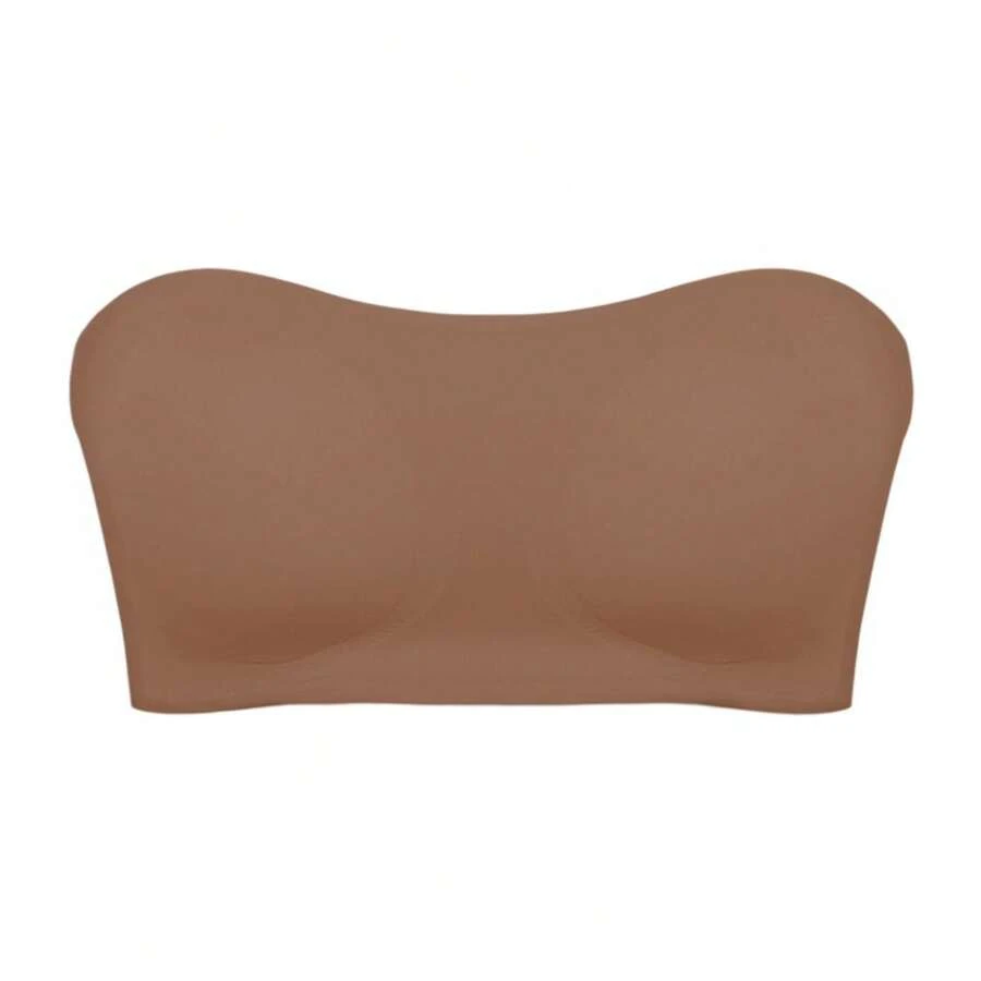 Popular Strapless Bra For Women With Crossover Side Closure - Brown - View 1