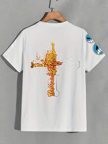 Gráfico de bandera pirata para hombre - Blanco - Ver 6
