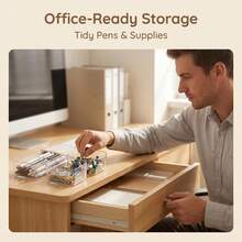 Multiple Combination Transparent Drawer Storage Boxes, Cosmetic Organizer Boxes, Freely Combinable Dividers, Convenient Placement, Organizing Boxes For Office Desk Drawer Bedroom Storage - Clear - View 5