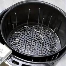 10pcs Air Fryer Oven, Vertical Grill, Skewer Grill, Universal Accessories, 304 Stainless Steel Special Baking Needle - Multicolor - View 1