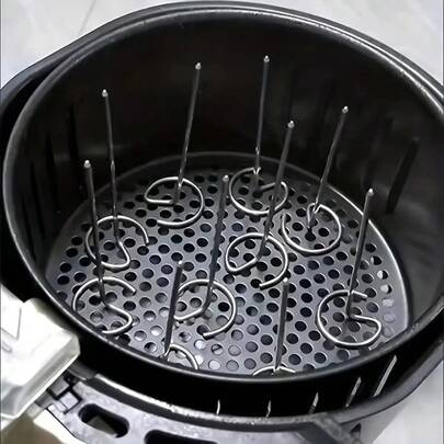 10pcs Air Fryer Oven, Vertical Grill, Skewer Grill, Universal Accessories, 304 Stainless Steel Special Baking Needle