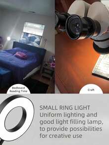 10X Lámpara de aumento con abrazadera, 48 LED Lámpara de escritorio con clip con 3 modos de iluminación y 10 niveles de atenuación, alimentada por USB de 5V, brazo flexible de 360°, adecuada para trabajos de cerca, reparación, lectura, manualidades y uso en oficina - Lámpara de mesa con lupa USB 10x - Ver 11