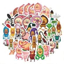 40pcs Cute Pink Peach Stickers, DIY Decor For Diary, Notebook, Phone Case, Cup, Guitar, Kids Stickers - Multicolor - View 5