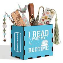 Wooden Bookmark Box - Open-Style Storage Box With Book Page Theme, Suitable Gift For Night Owl Readers & Book Lovers, Home/Office Desktop Decor, Present For Bibliophiles - Multicolor - View 1