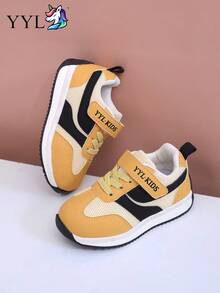 Fashionable Classic Children's Sports Shoes, Spring/Autumn Style, Comfortable, Non-Slip, Wear-Resistant, Lightweight, Campus Style, New Functional Shoes, Toddler Shoes, Suitable For Daily Wear - Yellow - View 2