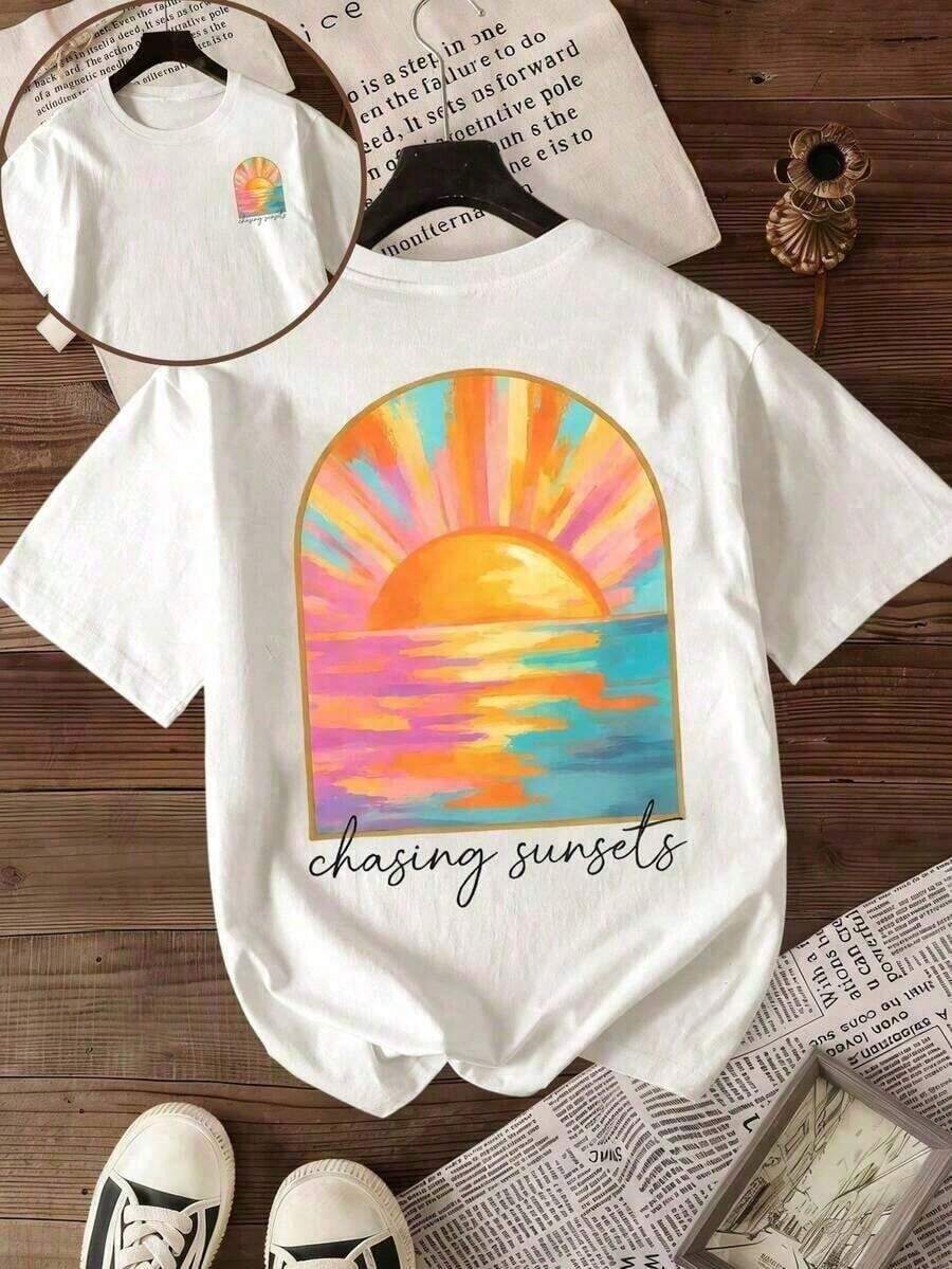 2026 New ArrivalStunning Slogan "You Are Amazing, Beautiful And Enough To Remember This" Letter Print Women Round Neck T-Shirtgoing Out Outfits Y2k Su - 白色 - 查看 1
