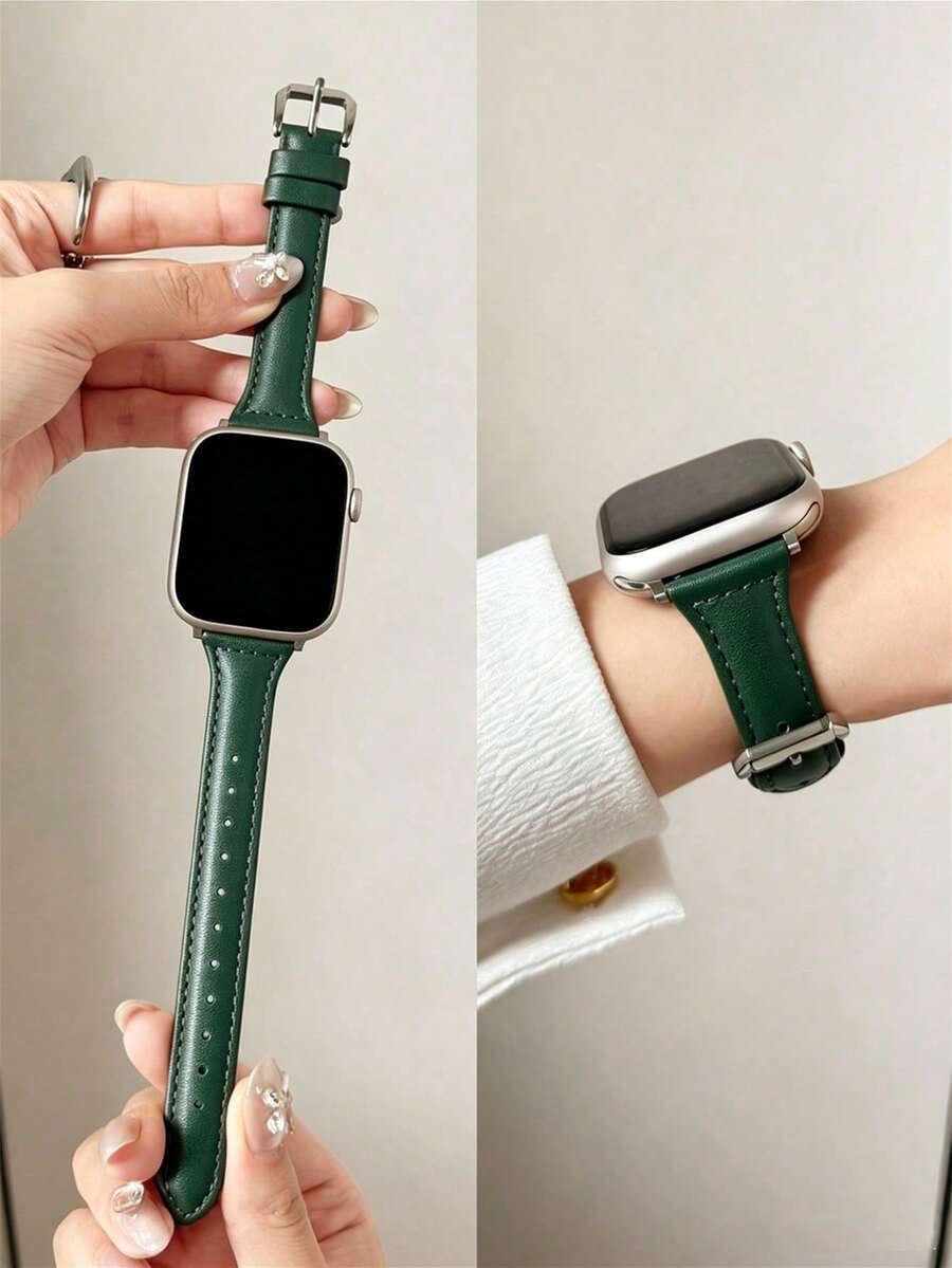 純色PU手錶錶帶，相容於Apple Watch 42mm、38mm、40mm、41mm、44mm、45mm、46mm、49mm，時尚智慧手錶替換錶帶，適用於Series Ultra2、Ultra SE2、SE 11、10、9、8、7、6、5、4、3、2、1及更多，適合女性，可用作學生返校禮物