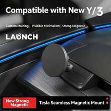 MagSafe 磁吸手機支架配件，適用於 Juniper 2025 2026 Model 3 與 Highland 2024-2026 車型，可調節式磁吸手機架 - 特斯拉煥新版專用 - 查看 4